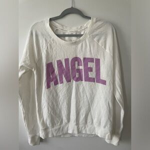 Victoria Secret Angel White Cotton Sweatshirt